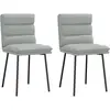 Chaises à manger lot de 2 Gris clair Velours Vidaxl
