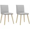 vidaXL Chaise de salle à manger 2 pcs. Tissu gris nuage