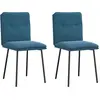 vidaXL Chaises à manger lot de 2 Bleu Velours