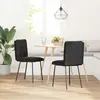 Vidaxl chaises à manger lot de 2 noir velours