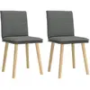 vidaXL Chaise de salle à manger 2 pcs. Tissu gris foncé
