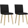 vidaXL Chaises à manger lot de 2 noir tissu