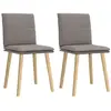 VidaXL Lot de 2 chaise en bois massif non pliable H. 86 cm interieur marron