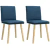 Chaises à manger lot de 2 bleu tissu Vidaxl