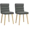 vidaXL Chaise de salle à manger 2 pcs. Tissu gris foncé