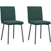 vidaXL Chaise de salle à manger 2 pcs. Vert foncé velours