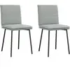 vidaXL Chaise de salle à manger 2 pcs. Gris clair velours