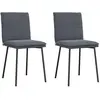 vidaXL Chaise de salle à manger 2 pcs. Gris foncé velours