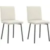 VidaXL Lot de 2 chaise en plastique non pliable interieur H. 83 cm beige