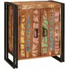 Cabinet De Chevet Multicolore Bois De Récupération Massif Vidaxl