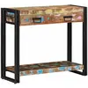 Table Console Multicolore En Bois Recyclé Et Métal