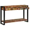 vidaXL Table console Multicolore 120x33x75 cm en bois massif de récupération