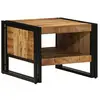vidaXL Table basse 50x50x38 cm bois de manguier massif brut