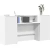 Vidaxl - Bureau De Réception Blanc 200x50x103,5 Cm Bois D'Ingénierie