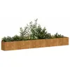vidaXL Jardinière rouillé 360x40x40 cm acier inoxydable