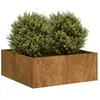 vidaXL Jardinière rouillé 80x80x30 cm acier inoxydable