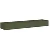 vidaXL Jardinière vert olive 360x80x40 cm acier