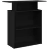 Vidaxl - Bureau de réception noir 100x40x104 cm bois d'ingénierie