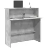 vidaXL Bureau de réception gris béton 100x50x103,5cm bois d'ingénierie