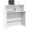 Vidaxl - Bureau de réception blanc 100x50x103,5 cm bois d'ingénierie