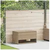 vidaXL Coffre à coussins d'extérieur beige 100x55x55,5 cm polyrotin