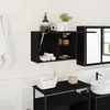 Vidaxl - Armoire murale de bain noir 60x25x40 cm bois d'ingénierie