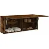 Armoire murale de bain chêne fumé 100x25x40cm bois d'ingénierie Vidaxl