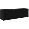 Vidaxl - Armoire murale de bain noir 100x25x30 cm bois d'ingénierie
