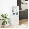 vidaXL Armoire de cuisine blanc 57x41,5x131,5 cm bois d'ingénierie