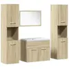 vidaXL Ensemble de meubles de salle de bain 5 pcs chêne sonoma