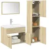 vidaXL Ensemble de meubles de salle de bain 4 pcs chêne sonoma