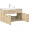 Armoire lavabo de salle de bain et vasque et robinet intégrés vidaXL
