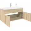 Vidaxl armoire lavabo de salle de bain et bassin intégré chêne sonoma