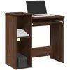 Bureau et étagères chêne marron 84x40x78 cm bois d'ingénierie vidaXL