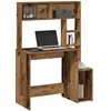 vidaXL Bureau avec étagères vieux bois 100x45x140 cm bois d'ingénierie