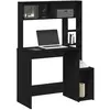 Vidaxl - Bureau avec étagères noir 100x45x140 cm bois d'ingénierie