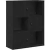 Bibliothèque chêne noir 60x24x101,5 cm bois d'ingénierie Vidaxl