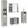 vidaXL Vidaxl Ensemble De Meubles De Salle De Bain 4 Pcs Gris Béton