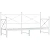 vidaXL Lit de jour avec lit gigogne sans matelas blanc 90x200 cm acier