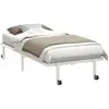 vidaXL Vidaxl Cadre De Lit Sans Matelas Pliable Blanc 90x190 Cm Acier