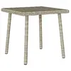 Table basse de jardin rectangulaire gris clair résine tressée - Vidaxl