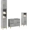 vidaXL Ensemble de meubles de salle de bain 3 pcs gris béton 3324949