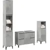 vidaXL Vidaxl Ensemble De Meubles De Salle De Bain 3 Pcs Gris Béton