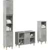 vidaXL Vidaxl Ensemble De Meubles De Salle De Bain 3 Pcs Gris Béton