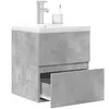 vidaXL Ensemble de meubles de salle de bain 2 pcs gris béton