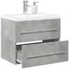vidaXL Vidaxl Ensemble De Meubles De Salle De Bain 2 Pcs Gris Béton