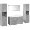 Vidaxl - Ensemble de meubles de salle de bain 5 pcs gris béton