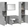 vidaXL Ensemble de meubles de salle de bain 4 pcs gris béton