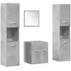 vidaXL Ensemble de meubles de salle de bain 4 pcs gris béton