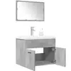 vidaXL Ensemble de meubles de salle de bain 3 pcs gris béton